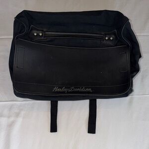 Pre-Owned Harley Davidson Detachable Duffle Sac In Leather /Nylon 16 x 8 x 10”